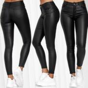 2023 women Leather pants female trousers slacks女皮裤女长裤