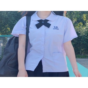 泰国校服女生学院风班服jk制服泰式短袖，衬衫高中毕业学生套装夏季