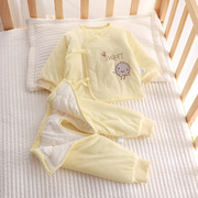 婴儿套装加棉新生儿棉衣棉裤，分体式两件套初生儿纯棉，衣服秋冬厚款