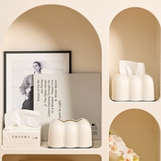 奶油风云朵壁挂式纸巾盒高档创意摆件客厅茶几卫浴纸巾收纳盒子
