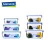 韩国Glasslock钢化玻璃保鲜盒密封 便当盒微波炉长方形圆碗饭盒