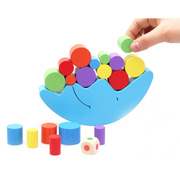 木制平衡积木 儿童益智彩色叠叠乐堆塔玩具 亲子多人桌面积木玩具