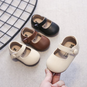 2024春季1-3岁婴幼儿学步鞋女宝宝，皮鞋软底防滑小童单鞋公主鞋子2