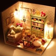 diy小屋手工礼物模型生日拼装玩具创意房子儿童制作弘达节益智屋