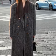 23冬季两面穿麂皮绒羊羔毛外套(毛外套)女中长款加厚保暖皮毛一体大衣长款
