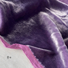 真丝丝绒神秘深紫色桑蚕丝奢华天鹅绒，面料霜感光泽高定春夏布料