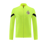 塞内加尔荧光绿球衣外套男2324足球训练出场服跑步健身运动服