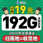 中国广电5g流量卡纯上网卡无线流量卡福兔卡手机卡电话卡通用