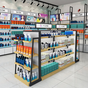 化妆品货架展示架双面中岛展示柜，货柜美容护肤品，产品展柜多功能