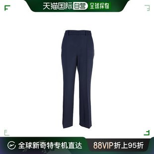 99新未使用香港直邮PRADA 女士蓝色羊毛西装裤 P246G-108W-F0