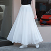 白色雪纺裙子半身裙，女夏显瘦半截下半身白裙，小个子半裙仙女裙长裙