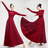 红色开场舞大摆裙演出服女现代舞灯火里的中国舞蹈服装古典舞飘逸