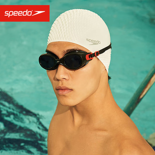 Speedo/速比涛泳帽硅胶男女成人防水不勒头长发泡泡帽专业游泳帽