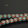 尼泊尔手工铜珠天然绿松石，散珠饰品diy配件，手链佛珠民族风多款