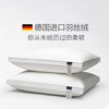 羽丝绒枕芯一对德国进口双人家用宿舍枕头单只装五星酒店舒适枕
