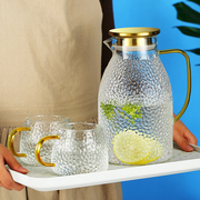 冷水壶玻璃耐高温家用大容量，凉水杯泡茶壶，套装耐热防摔扎壶开水瓶