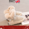 英国Next road儿童雪地靴2023冬季大棉加绒加厚女童兔毛软底