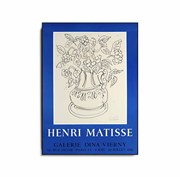 Matisse 马蒂斯复古宝蓝色怀旧海报 轻奢客厅民宿装饰画