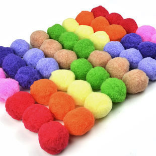 大小号彩色毛球混装儿童手工，粘贴材料毛毛，球幼儿园创意diy绒球