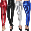 时尚亮色PU皮高腰打底裤Fashion PU leather high-waist leggings