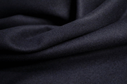意大利进口深藏青色双面可揭开法兰绒精纺羊毛羊绒面料设计师布料