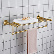 金色全铜毛巾架浴巾架，套装厕纸架手纸架，卫生间浴室卫浴置物架