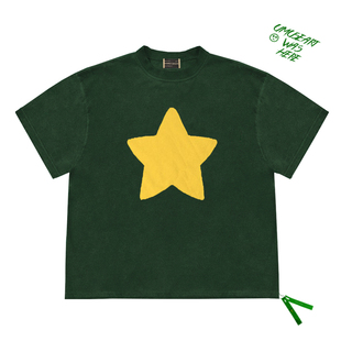 Steven Universe Star史蒂文宇宙之星黄色五角星印花图案短袖T恤