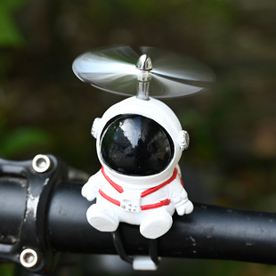 宇航员电动车小摆件可爱车载太空人，公仔摩托电瓶，自行车装饰品配件