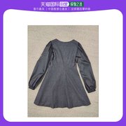99新未使用香港直邮PRADA-深灰色腰带连衣裙 女士