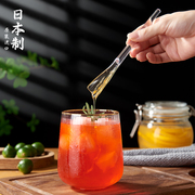 日本进口蜂蜜勺子高档精致舀蜂蜜神器咖啡搅拌棒长柄透明果酱挖勺
