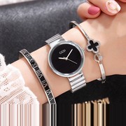 士套装手链手表手镯款女GEDI时尚圆形石英玫瑰金属普通国产腕表