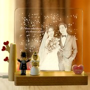 照片定制相框夜灯新婚，结婚礼物送新人朋友夫妇，结婚周年纪念日生日
