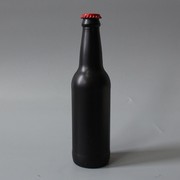 330ml蒙砂黑色啤酒瓶空瓶 咖啡瓶冰酒瓶 碳酸饮料汽水瓶玻璃