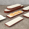 密胺长条盘子仿瓷创意寿司，盘子长方形摆盘意境菜餐具酒店餐厅商用
