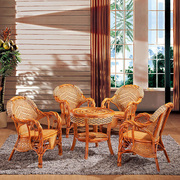 格乐诗藤椅茶几五件套休闲椅阳台桌椅组合户外家具藤制家具