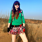 北京森林户外原创休闲旅行宽松显瘦迷彩透气速干快干短裤女式