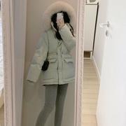 大毛领棉服女冬季版型，好看的棉袄设计感冬装高级感2023年