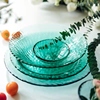 超清新，青森系碗盘。日本进口津轻锤目纹沙拉碗玻璃碗碟餐具套装