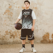 男童夏装速干套装2024儿童短袖篮球服运动两件套大童胖童加大