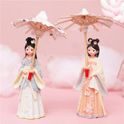 陶瓷人偶汉服女孩摆件古装娃娃，古风中国风，宫廷格格人物公主少女