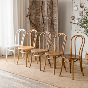 曲木北欧thonet椅法式复古椅子做旧实木，家用美式餐椅桑纳索耐特椅