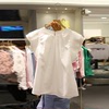 2022年夏季韩版小清新设计感荷叶边飞飞袖白色雪纺衬衫女上衣