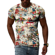 3dgeometricsleevelarge-sizet-shirt3d几何套头大码短袖衫