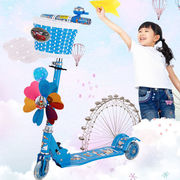 儿童滑板车加厚加宽闪光三轮带减震可折叠滑滑车踏板车单脚溜溜车