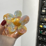 韩国france亚克力法式糖果，色气质自留款大花朵抓夹盘发