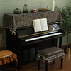 斑马纹钢琴罩套半罩防尘盖巾布艺凳套罩轻奢华现代美式欧式样板房