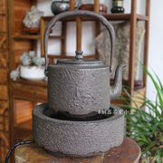 龟文堂铸铁壶砂铁壶进口纯手工无涂层烧水泡茶老铁壶茶壶茶具