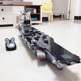 巨大型福建号积木航空母舰军舰模型男孩高难度拼装玩具船儿童礼物