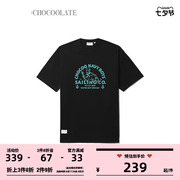 CHOCOOLATE男装短袖T恤2023夏季简约美式印花半袖1392XUK