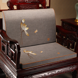 红木沙发垫加厚罗汉床垫子五件套高档新中式实木家具坐垫靠背定制